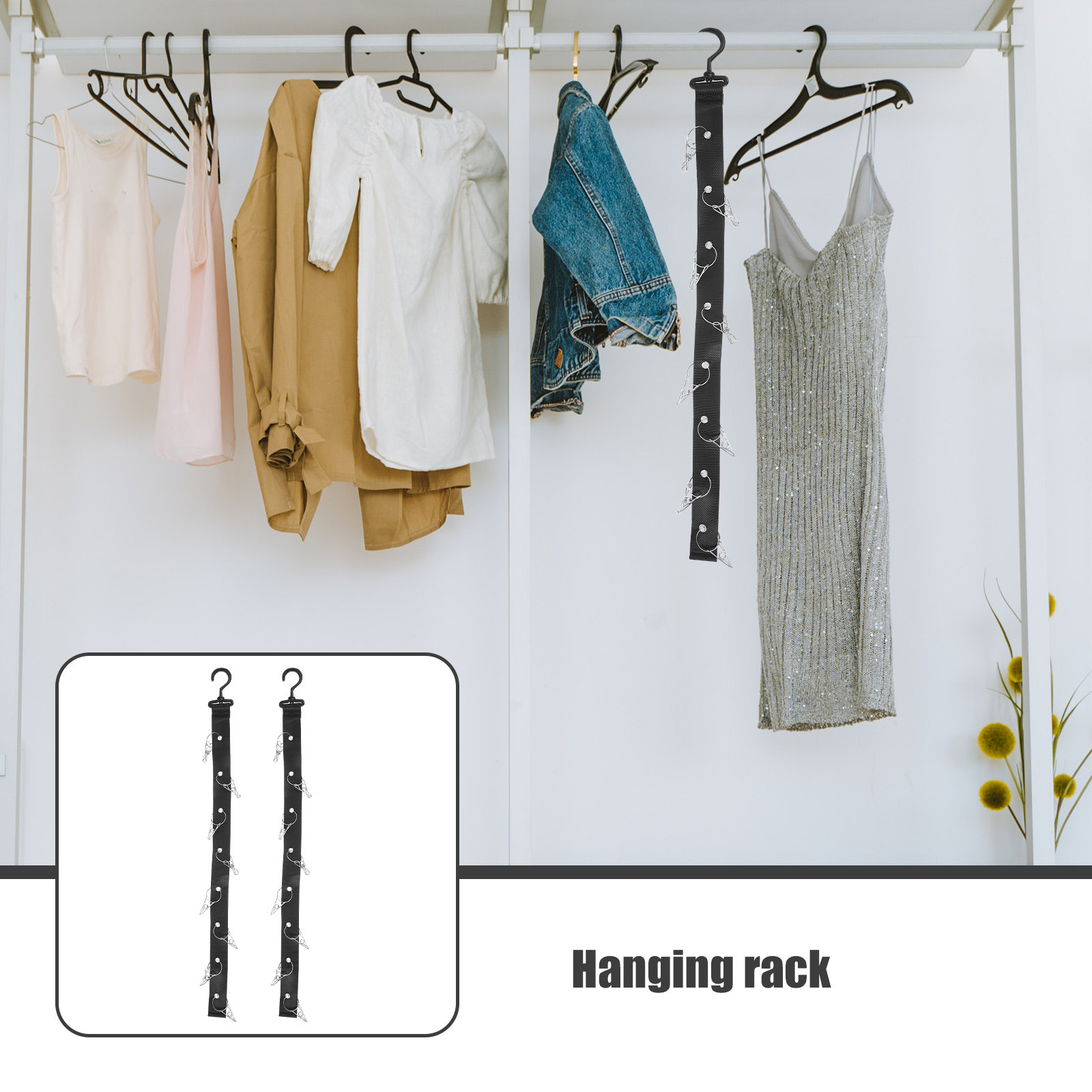 Sports Equipment Drying Rack - 2 szt. Wisząca suszarka przenośna organizer
