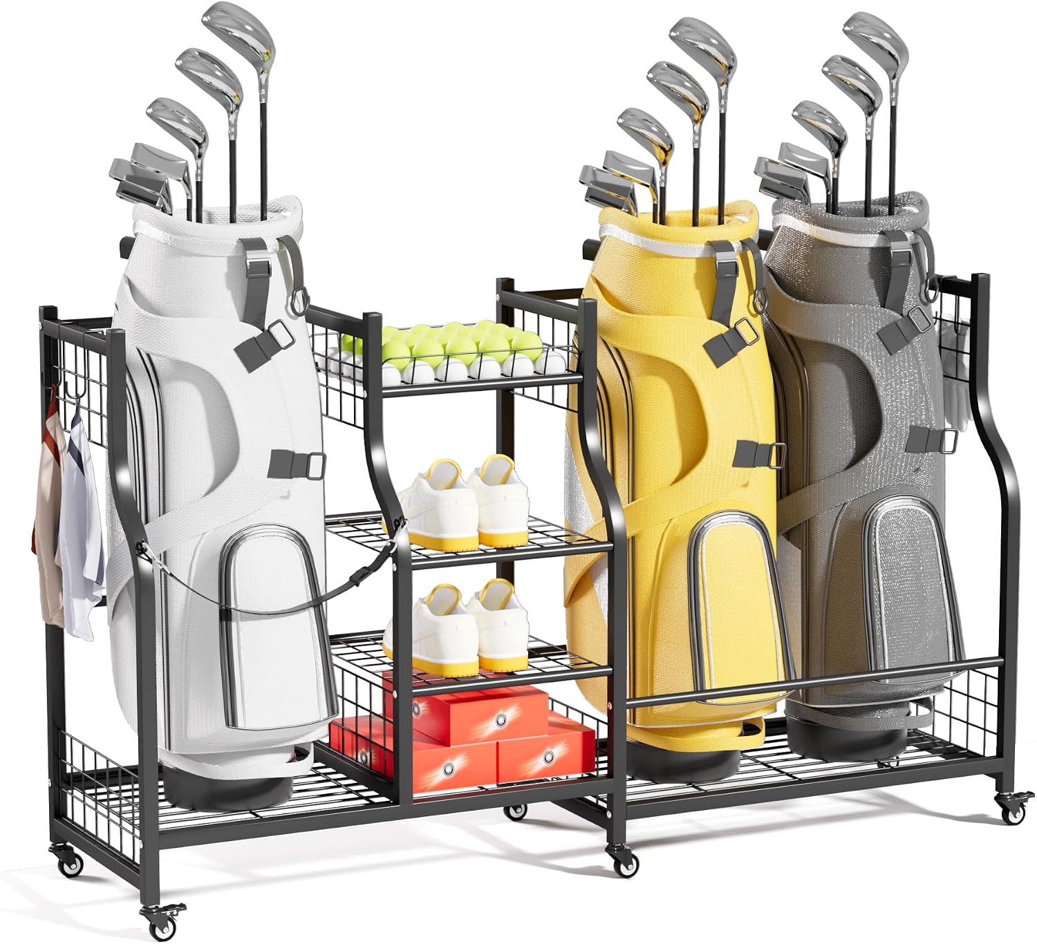 Sports Equipment Garage Storage - Organizer na torby golfowe, wytrzymały stojak