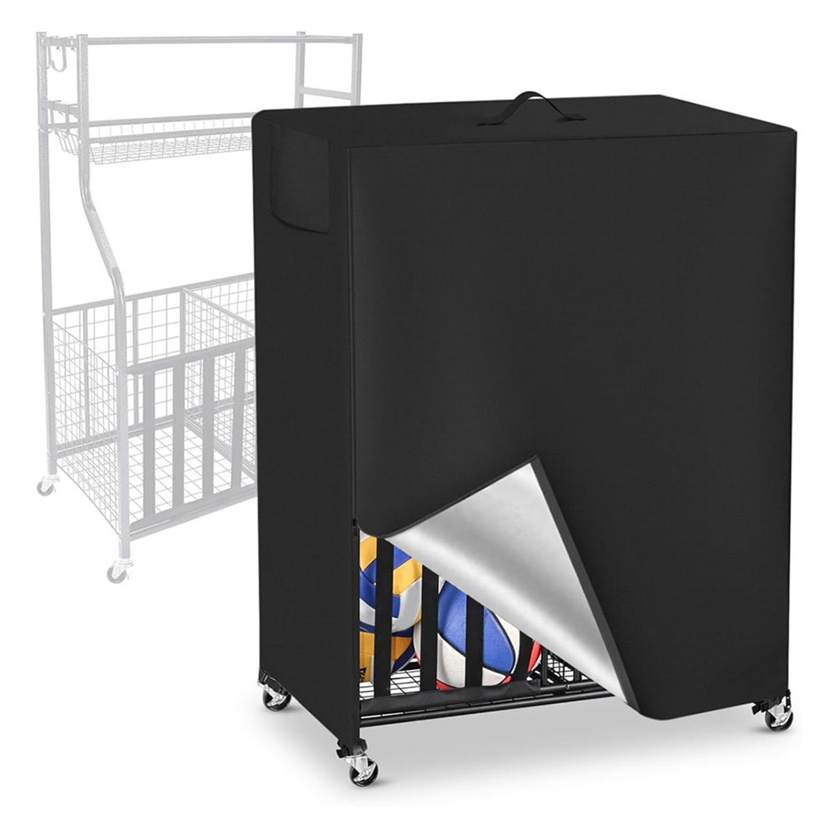 Sports Equipment Garage Storage - Pokrowiec na stojak na piłki do