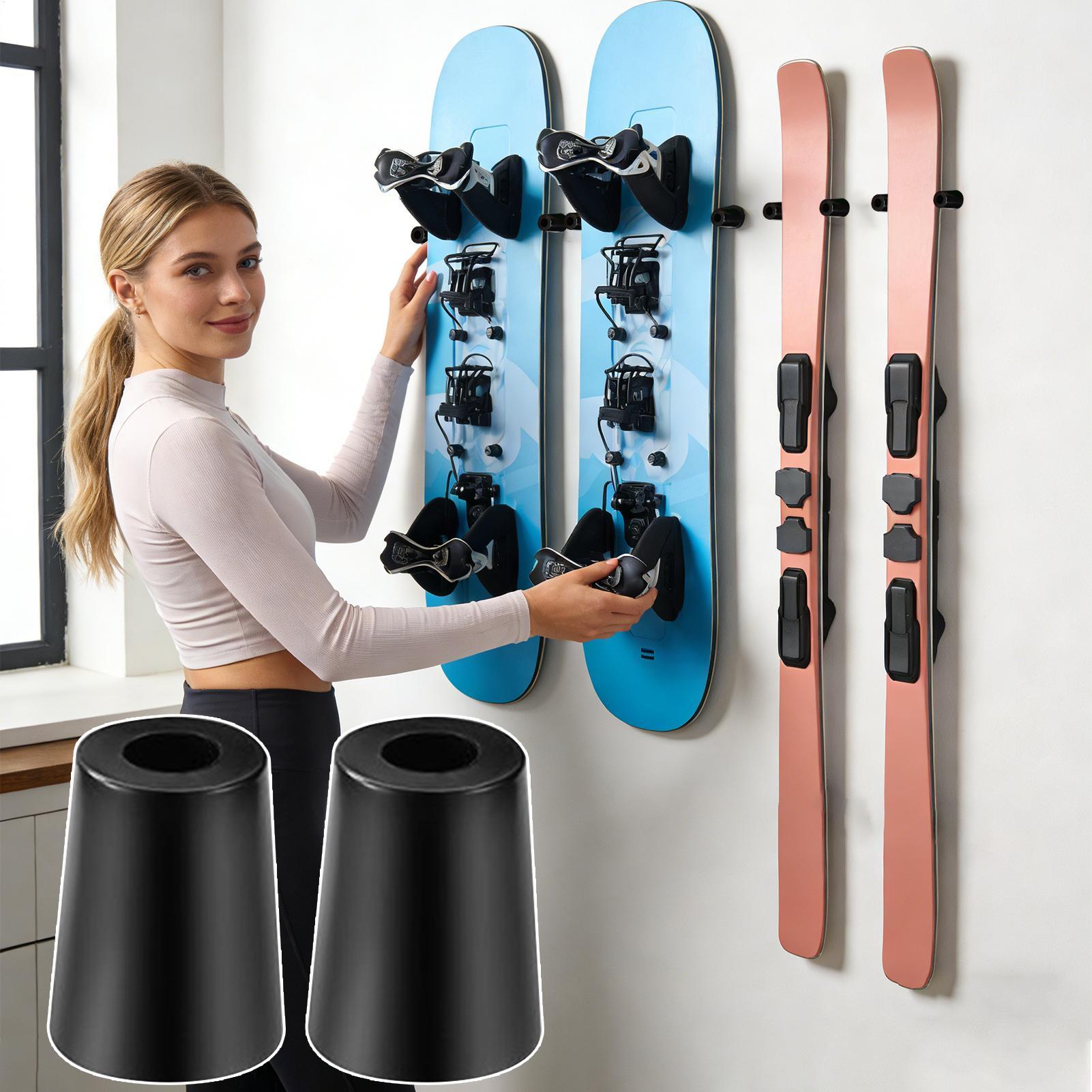 Sports Equipment Garage Storage - Uchwyt ścienny na narty, pionowy wieszak
