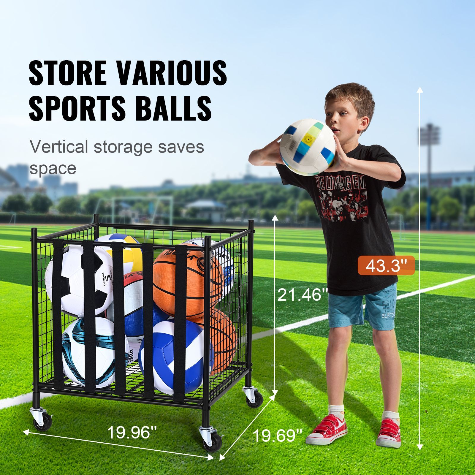 Wózek do przechowywania piłek  – Sports Equipment Garage Storage recenzja i cena