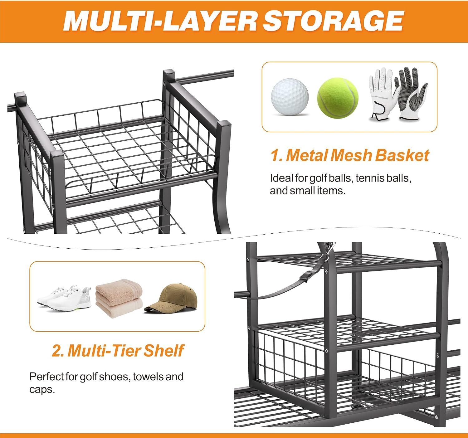Organizer na torby golfowe, wy – Sports Equipment Garage Storage recenzja i cena