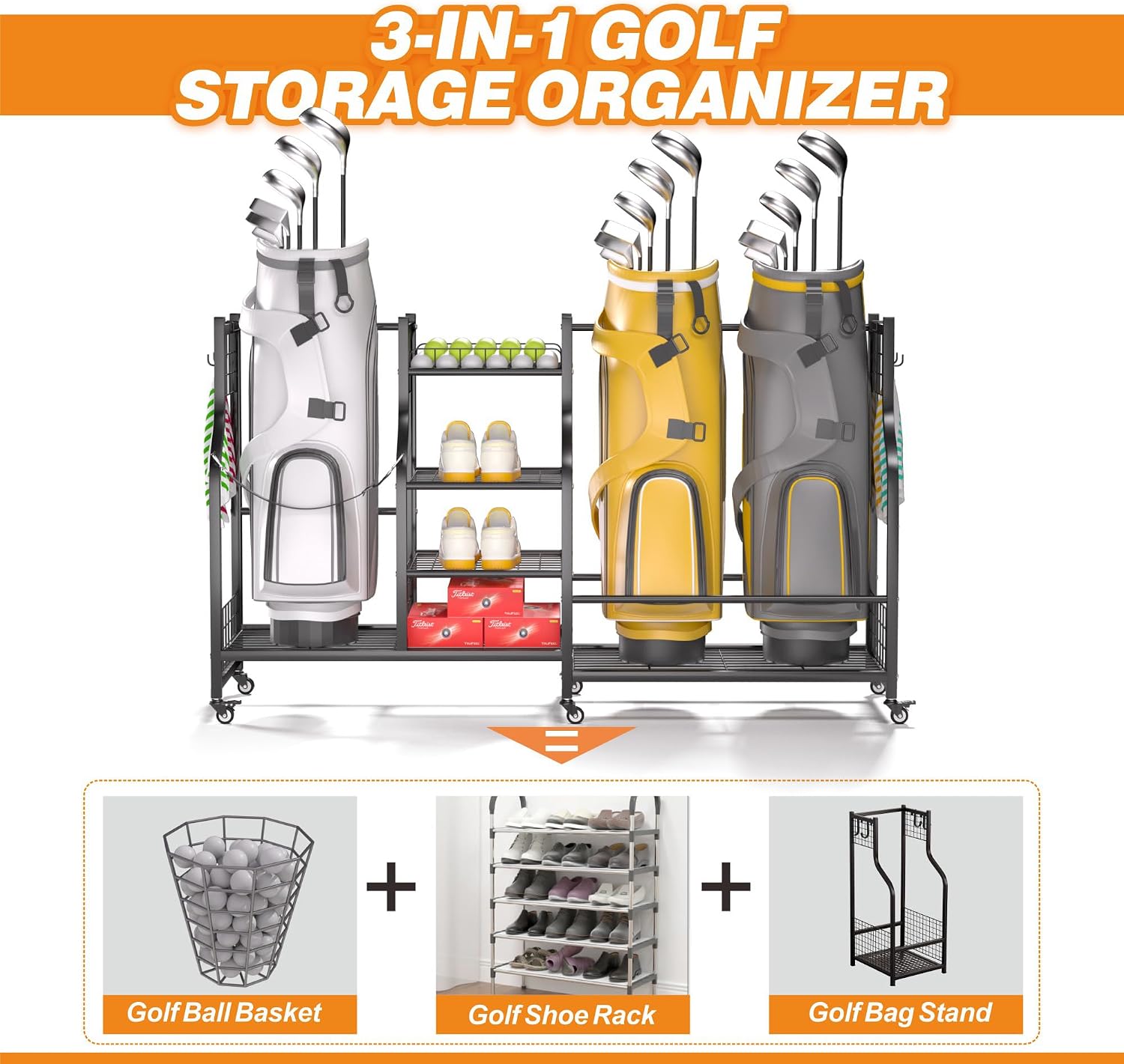 Organizer na torby golfowe, wy – Sports Equipment Garage Storage recenzja i cena
