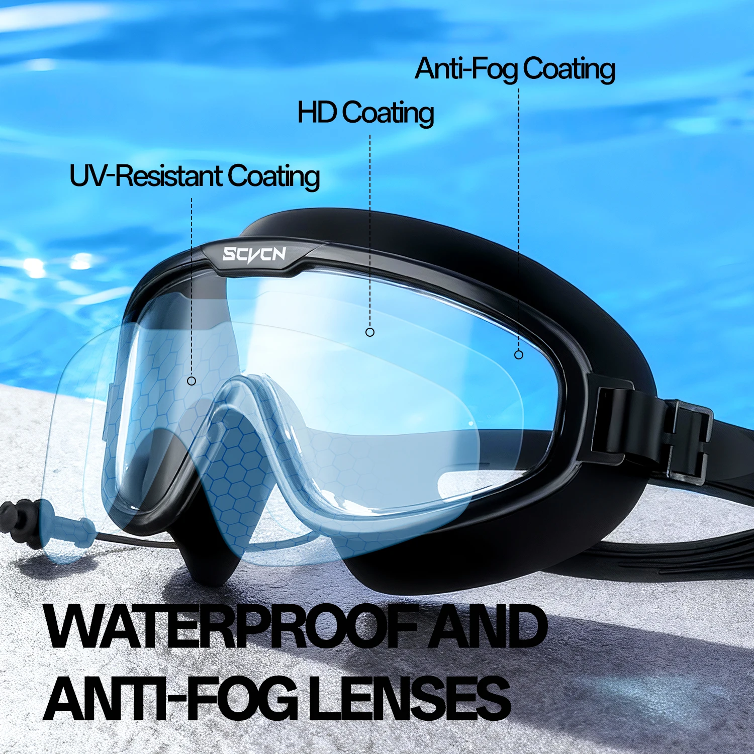 Okulary pływackie SCVCN Profes – Swimming Goggles Anti Fog recenzja i cena