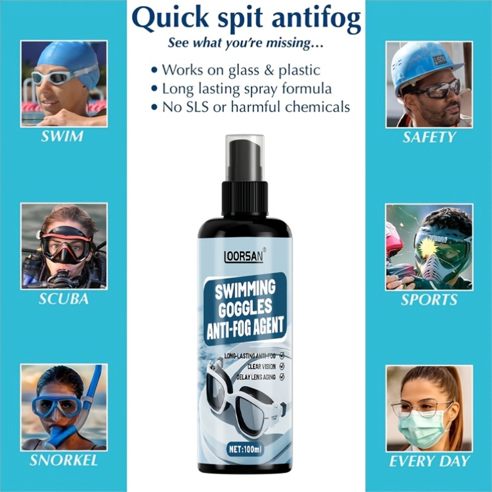 LOORSAN 100ML Spray Przeciwmgi – Swimming Goggles Anti Fog recenzja i cena